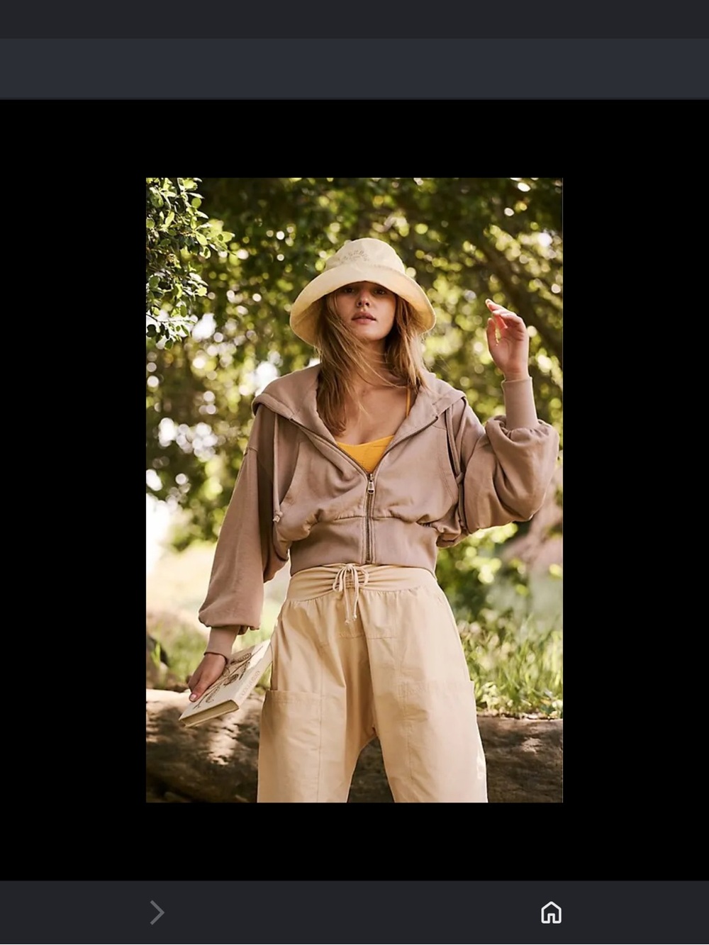 FP Movement by Free People Taupe Cropped Zip Low Key Jacket